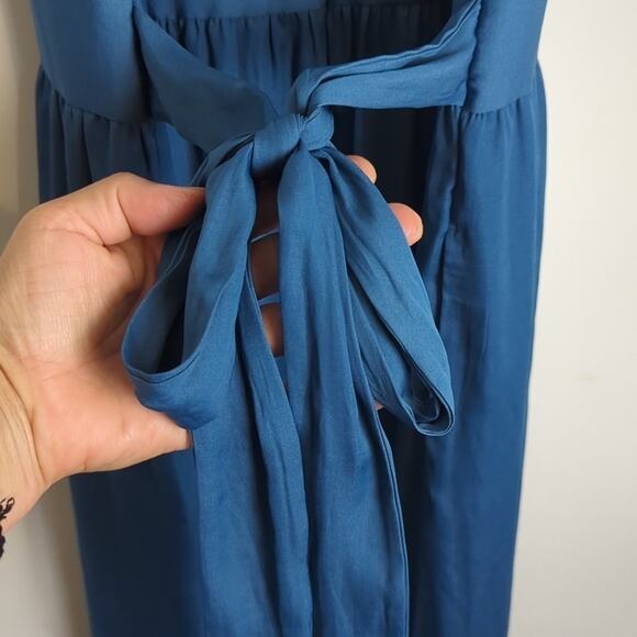 NWOT Royal Blue Long Dress Iridescent Women's Size 6 - Picture 9 of 12